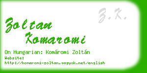 zoltan komaromi business card