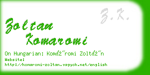 zoltan komaromi business card